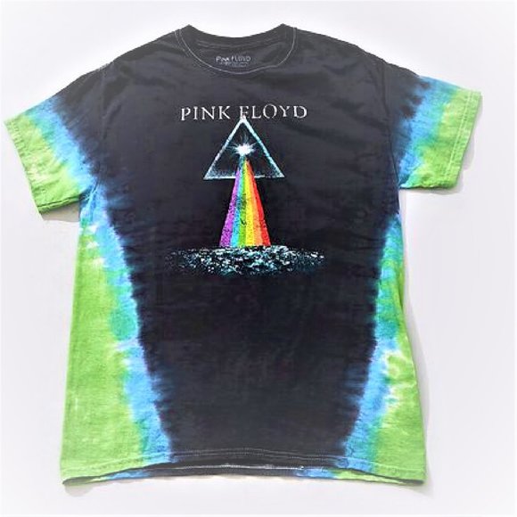 PInk Floyd World Tour 1972 Tie Dye rock Official T-Shirt L NWT - Picture 2 of 6